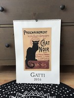 Old Italian 2016 gatti calendar with frameable kitty pictures