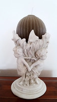 Old angelic candlestick putto ornament