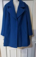 Ulla Popken nagyméretű női kabát kék színű
