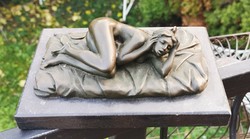 Női akt - Kisplasztika bronz szobor