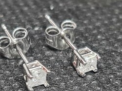 New modern white gold earrings with princess cut diamonds 50% discount!