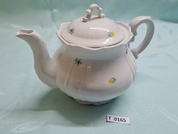 T0165 Zsolnay virágmintás teás kiöntő 17 cm