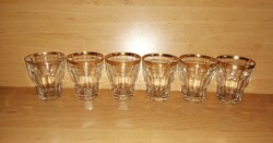 Glass coffee cup with gold rim 6 pieces in one (6/k)