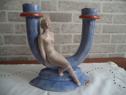 Large ceramic candle holder