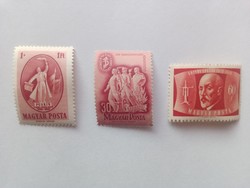 1948-1949. Magyar kisívekhez kiadott egyéni bélyegek - 3 db (falcos)