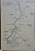 Old military battlefield map (6th Battle of Isonzo, Doberdo 1916)
