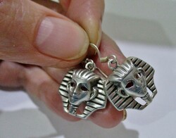 Beautiful old Egyptian silver earrings