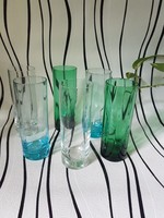 Set of 6 colored soda glasses