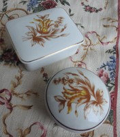 2 Hóllóházi brown - autumn pattern bonbonier sugar bowls