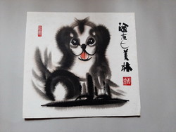 Állatok - Kutya, kínai festmény