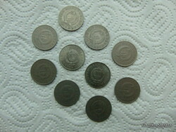 10 darab nikkel 2 forint LOT !  Évszámok 1950 - 1965 - 1966