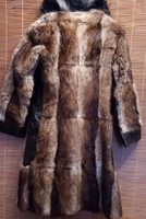 Vintage fur coat with leather inserts, s size 36