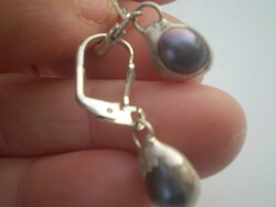 End of sale, socket cultured pearl handmade earrings