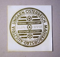 Retro matrica Magyarország - Ausztria labdarúgó mérkőzés Budapest 1973 április 29.