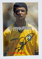 Bebeto Brazilian world champion autographed photo ball soccer
