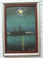 Hajókat ábrázoló festmény