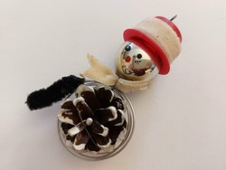 Old Christmas tree ornament hat figure cone ornament