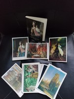 Masterpieces of Russian painting in a folder of 32 postcards.