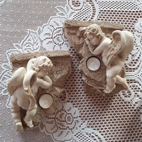 Angel candle holders, festive decorations