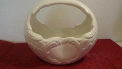 White ceramic basket