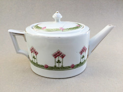 Art Nouveau antique porcelain teapot with old spout
