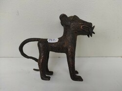 Antique Benin Bronze Leopard Panther African Small Statue 848 6315