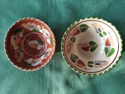 Sárospataki glazed decorative plate 2 pcs