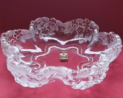 Walther Glas Kristallglas német kristály üveg tálaló tál kínáló asztalközép