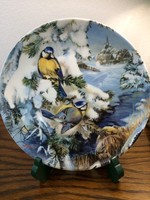 Bradex decorative plate, zinc, with bird from 1992