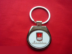 Mosquito oval metal keychain