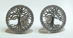 Pair of silver (925) tree of life earrings