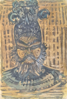 Sü-hui-csin, az ázsiai betyár (akvarell 27x18 cm) képzeletbeli karakter