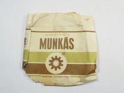 Retro old worker cigarette paper bag soft box Hungarian tobacco industry-sátoraljaújhely 1960s