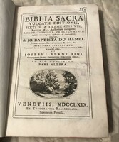 Biblia Sacra 1769 - negyedáron!!! - a híres Blanchini-féle velencei kiadás.