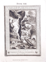 William Walker (1725-1793): Perszeusz megmenti Andromédát - mitologikus mű, rézmetszet