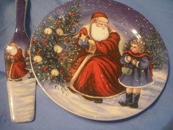 N23 Karácsonyi Luxus gyűjtemény tortatál+fára díszek ajándékozható+dísztálak+konyhakötény nagyzsebes