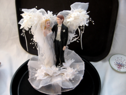 Lakodalmi, esküvői torta dísz menyasszony, vőlegény
