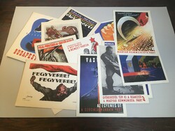 Korabeli szovjet-magyar kommunista plakát offset nyomatok, 30 db-os gyűjtemény