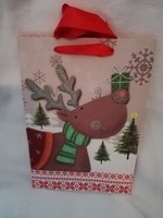Gift bag decorated with reindeer