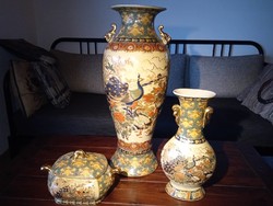 Japán porcelán váza szett
