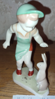 Aquincum porcelain Easter boy bunny