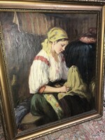 Friderika Bendéné Kovacsev: a young peasant girl, Oskar Glatz's student!