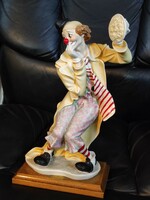 Giuseppe g armani - 0665-e - pie-throwing-clown-clown with striped tie (1989). 32 cm high.