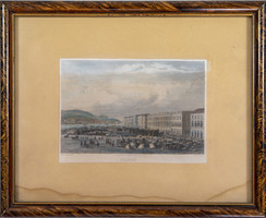 Stahlstich kontra Sands n. Ender, 1839 Pesth rézmetszet