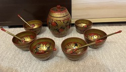 Commemorative bowl set made for the Moscow Olympics