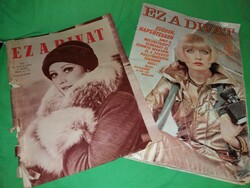 EZ A DIVAT újság magazin 1973 / 11 és 1977 / 4 melléklettel egyben a képek szerint