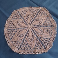 Light beige lace tablecloth, 34 cm in diameter