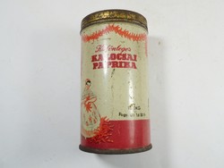 Retro old special Kalocsa paprika metal box tin box storage-Kalocsa region spice paprika industry
