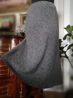 Bhs petite 38 dove gray fabric skirt, elasticated waist, bias cut