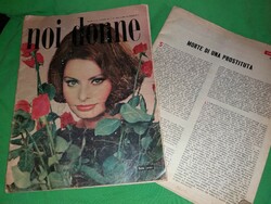 1962 olasz Noi Donne - Mi Nők kultusz magazinok + korabeli újságcikkek egyben a képek szerint